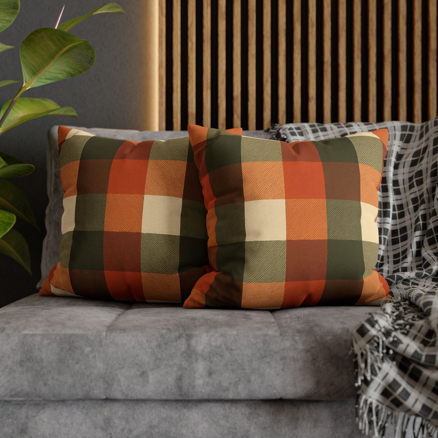 Fall Plaid Pillow Cover