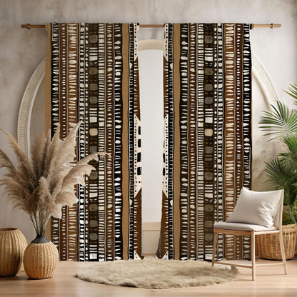 Mud Cloth Stripe Window Curtain