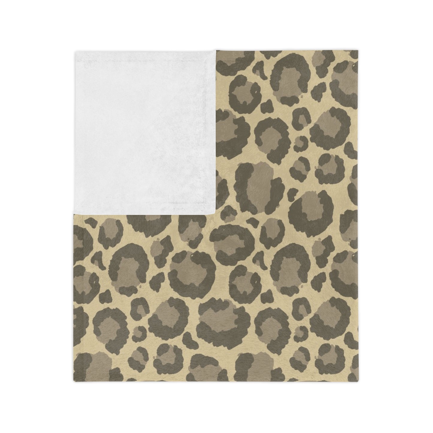 Neutral Leopard Print Throw Blanket