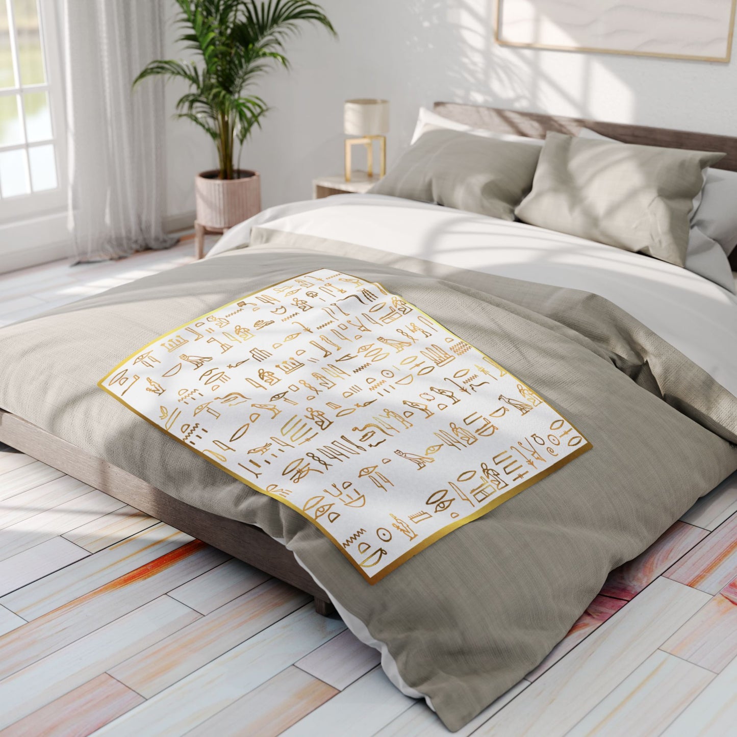 Egyptian Hieroglyphics Arctic Fleece Blanket