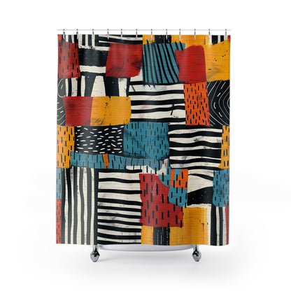 Abstract Tribal Shower Curtain