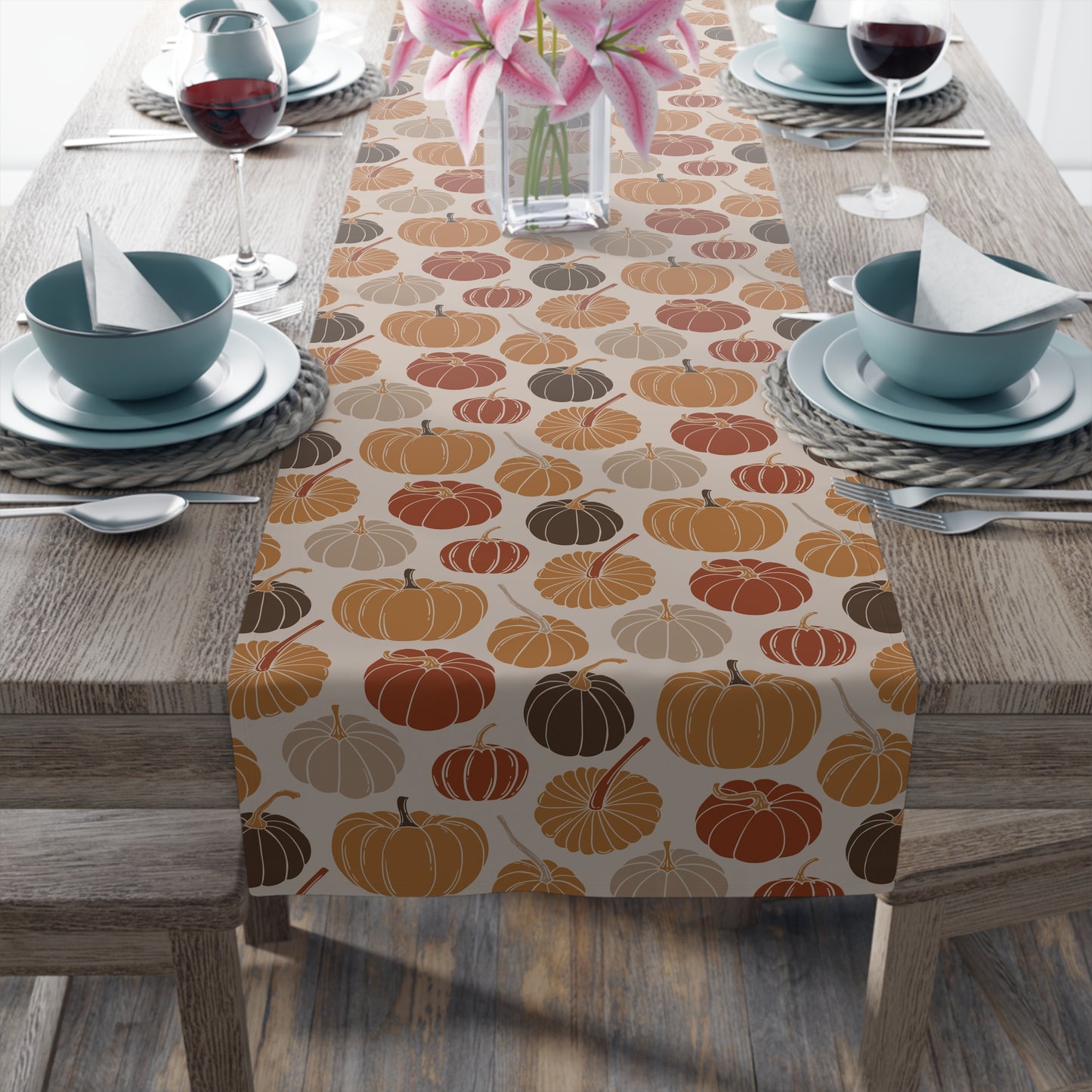 Harvest Pumpkin Table Runner