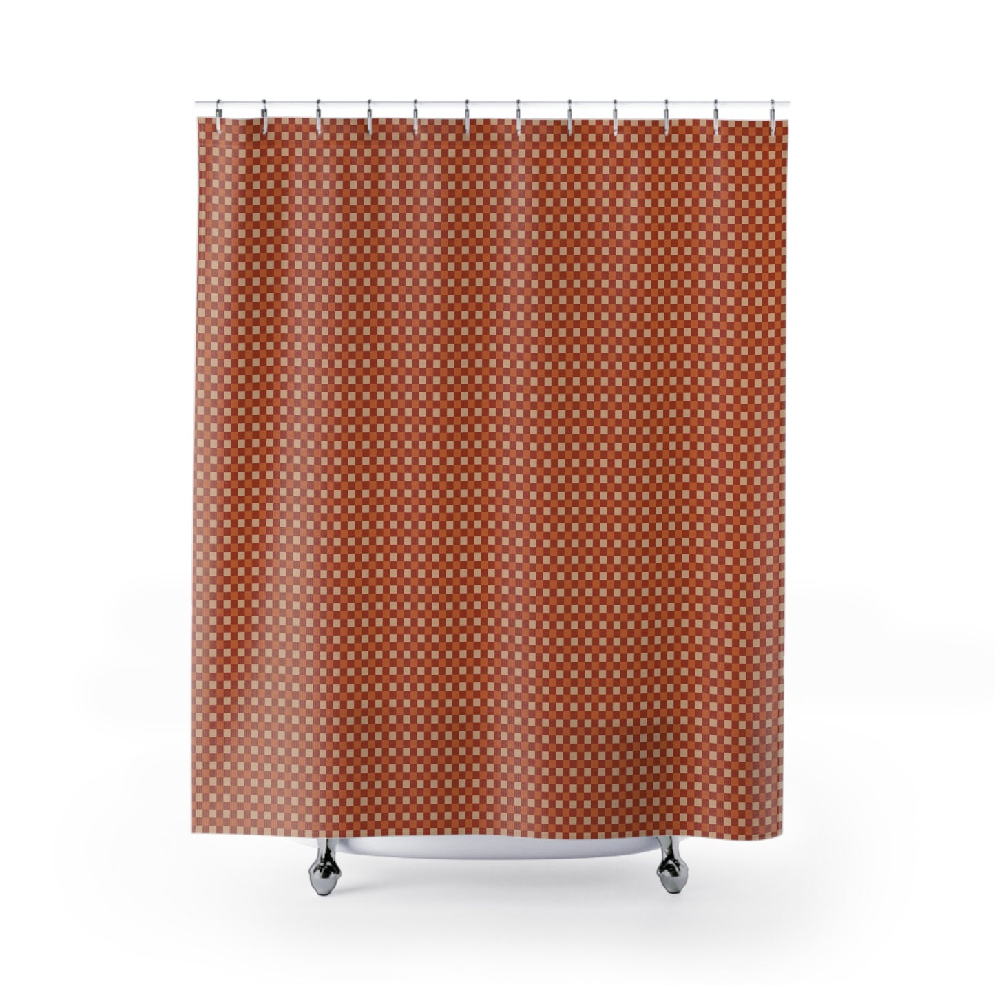 Rustic Checkered Shower Curtains