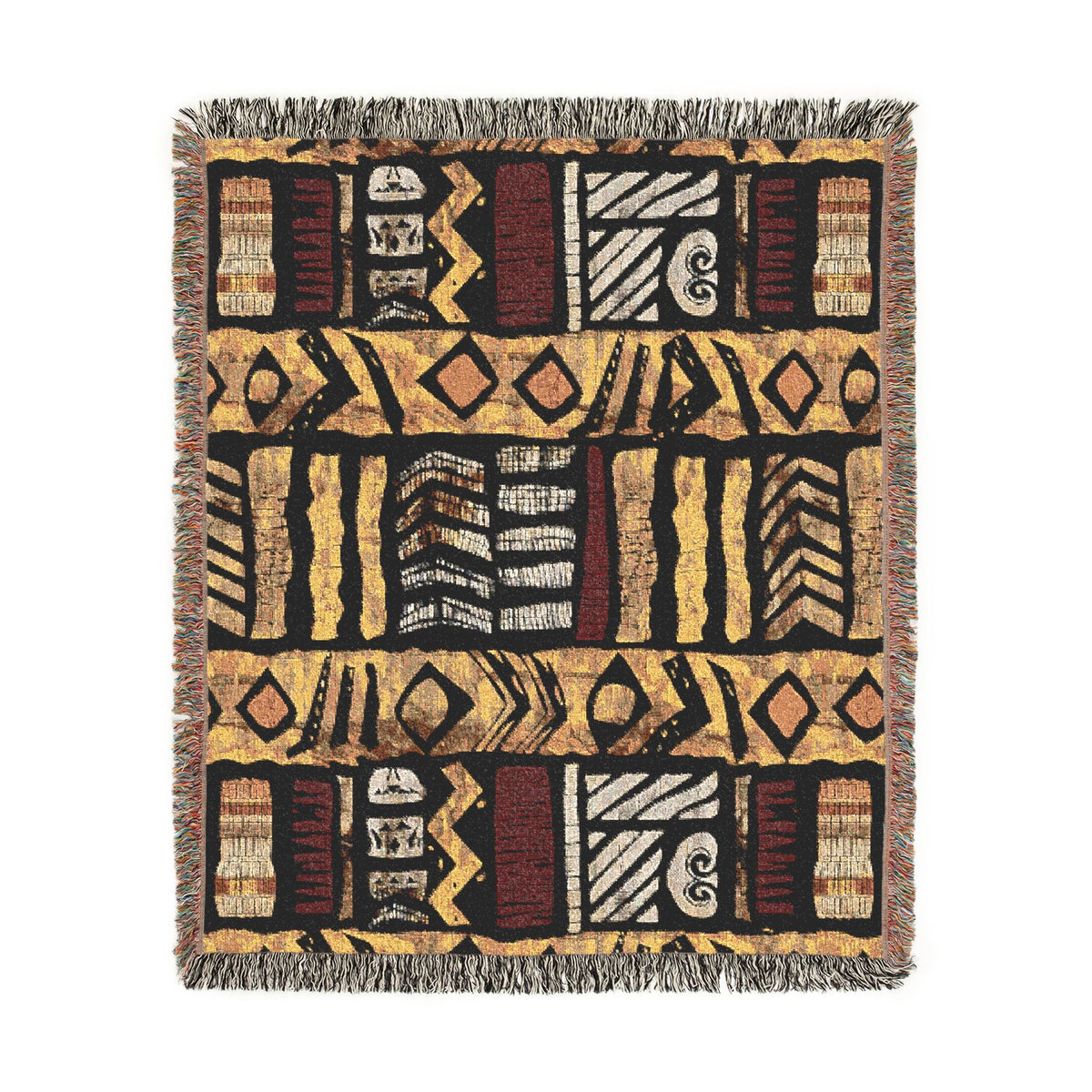 African Tribal Art Woven Blanket