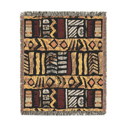 African Tribal Art Woven Blanket