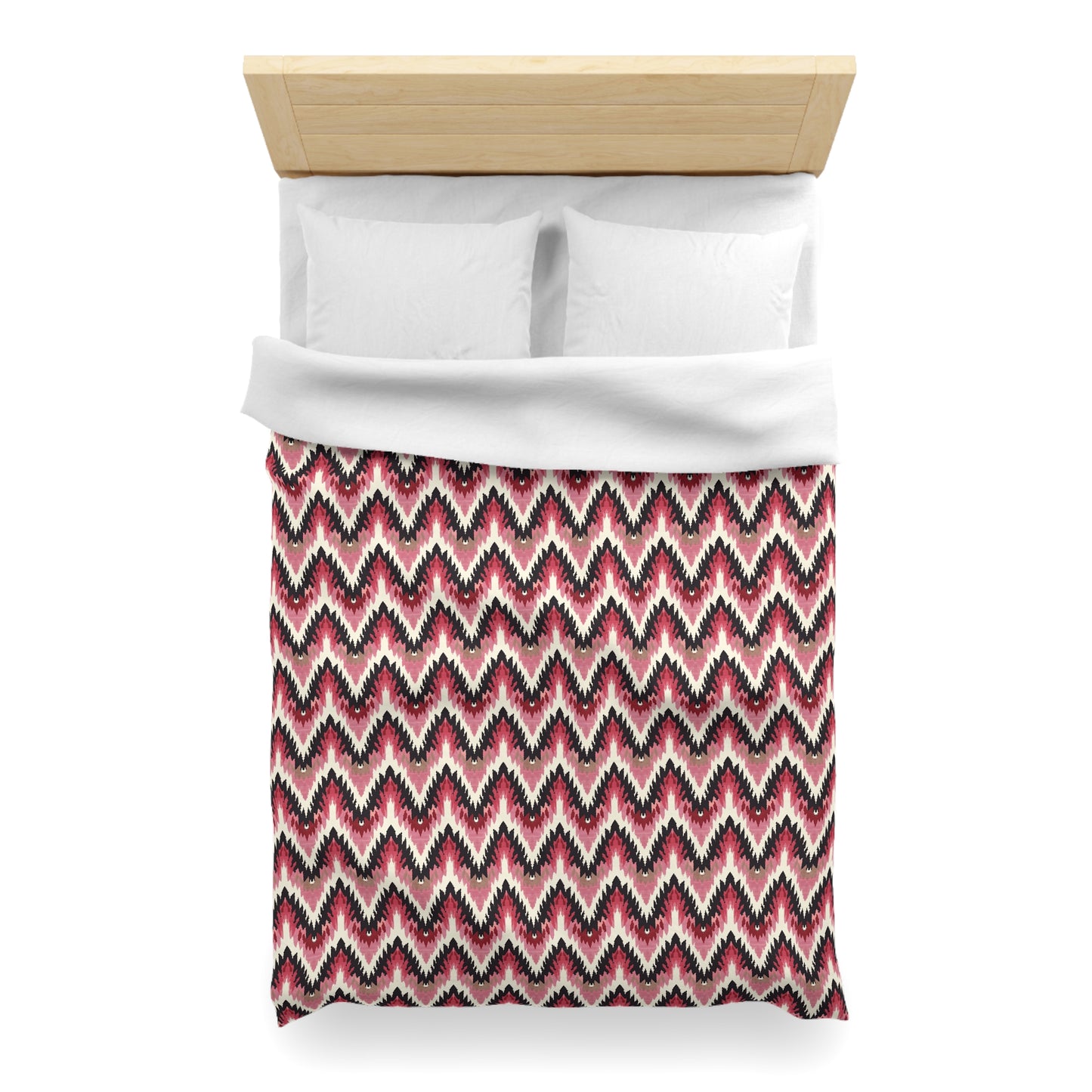 Pink Zig Zag Microfiber Duvet Cover