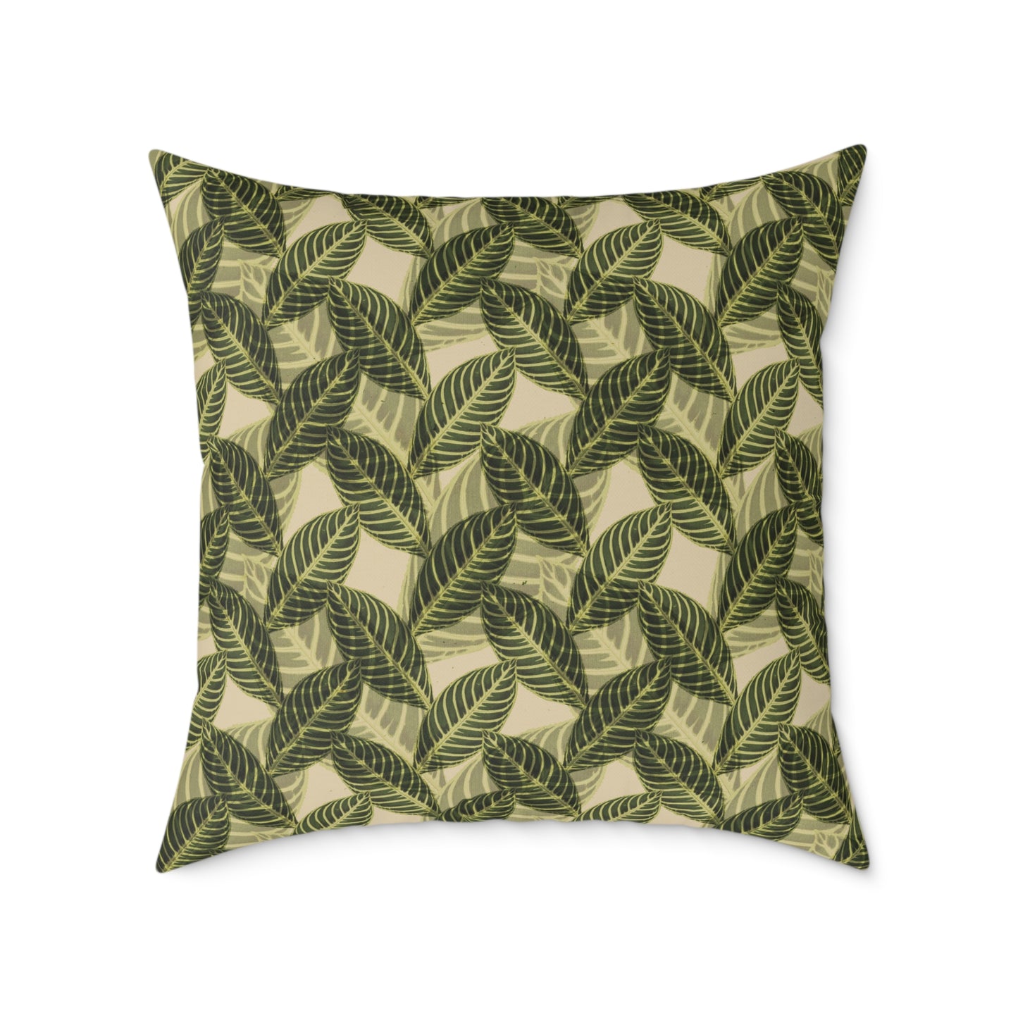 Vintage Leaves Throw Pillow & Cover