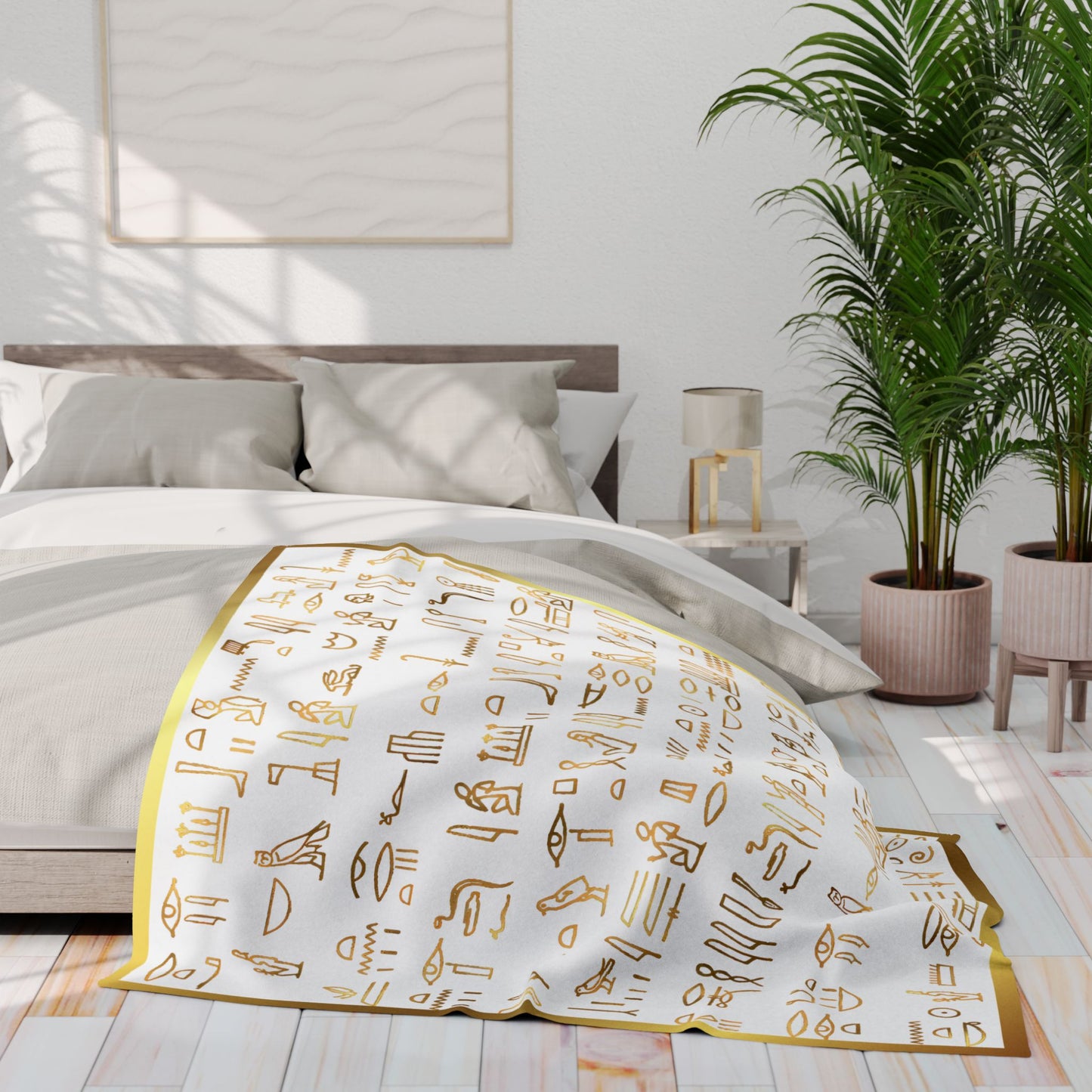 Egyptian Hieroglyphics Arctic Fleece Blanket