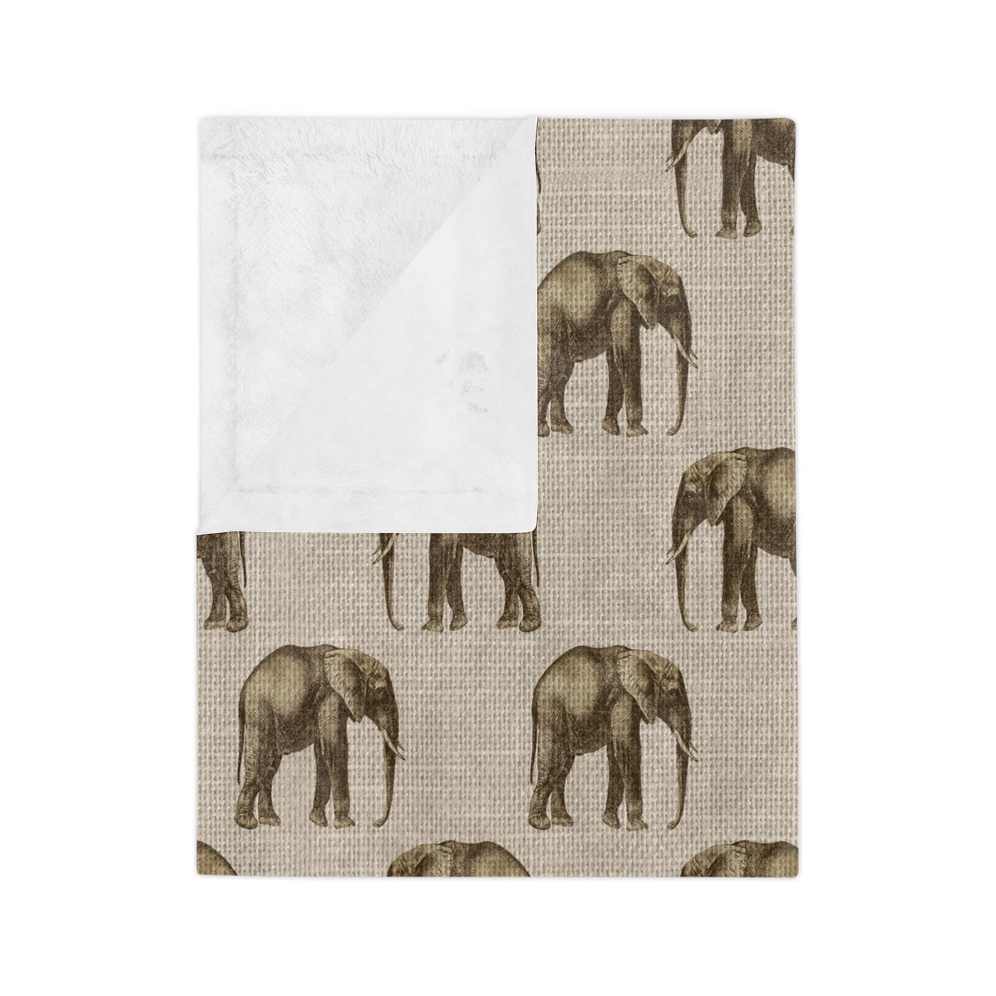 Elephant Velveteen Throw Blanket