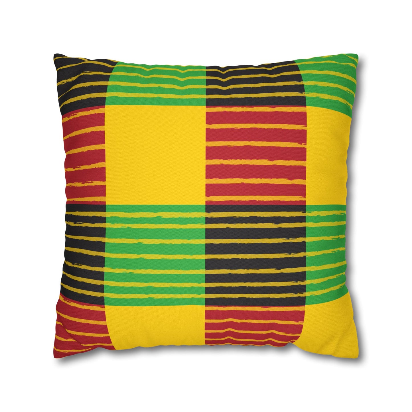 African-Inspired Plaid Accent Cushion