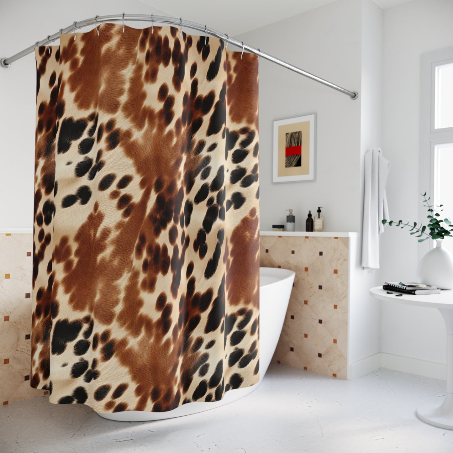 Cow Print Shower Curtain