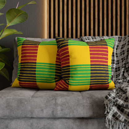 African-Inspired Plaid Accent Cushion