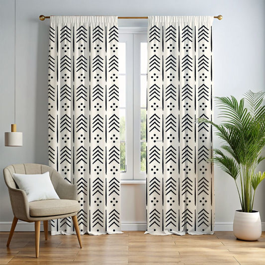Tribal Chevron Pattern Window Curtain
