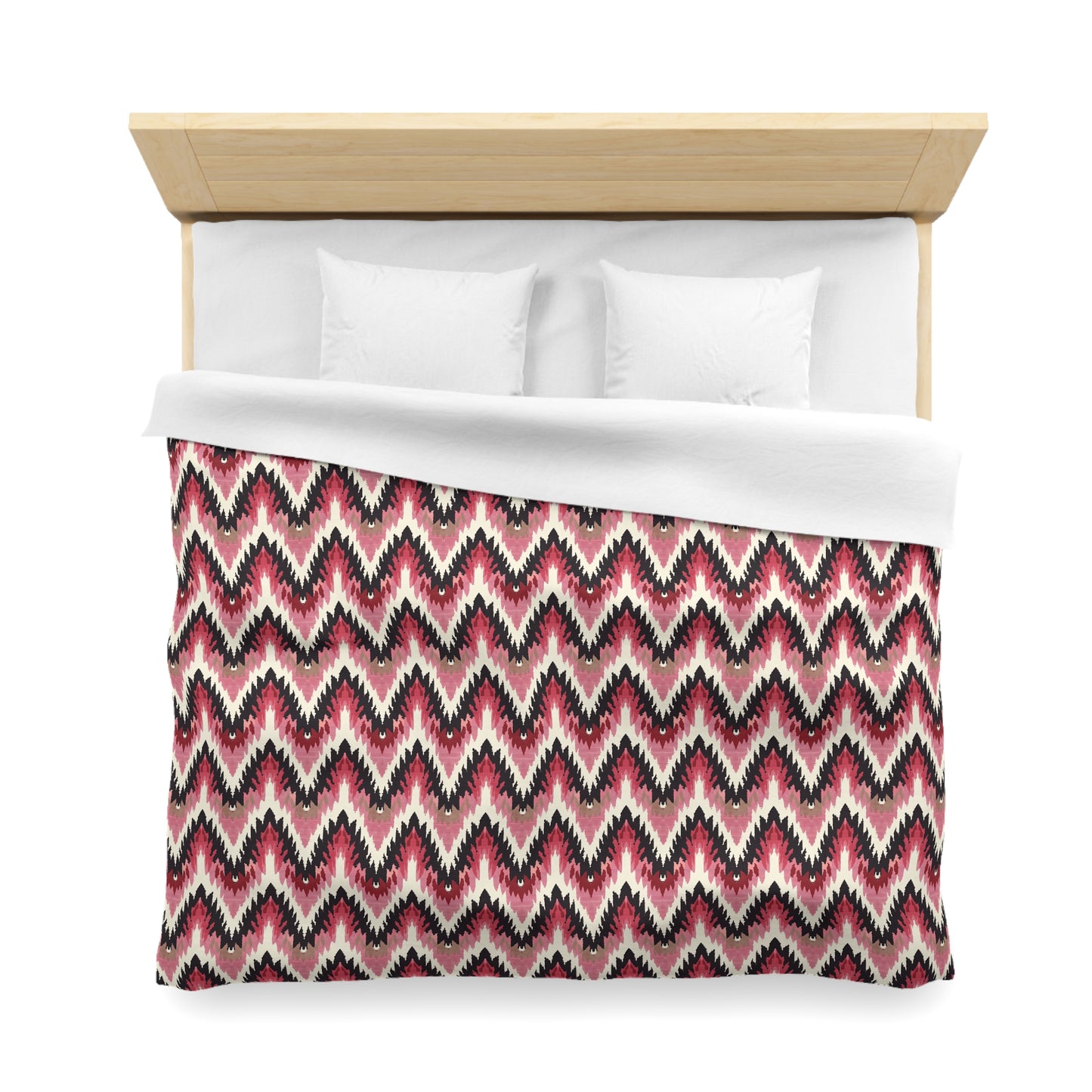 Pink Zig Zag Microfiber Duvet Cover