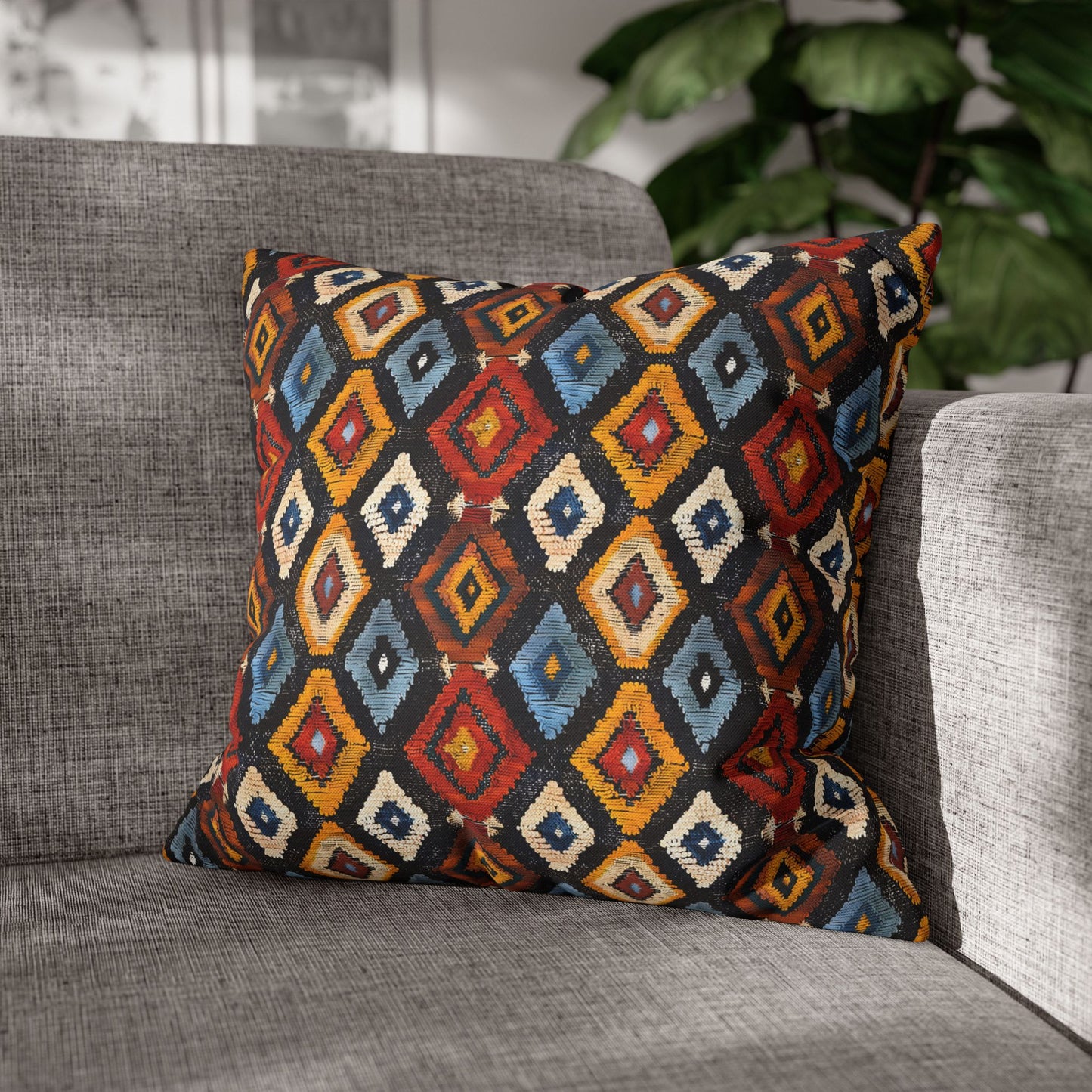 Diamond Abstract Square Pillow Cover