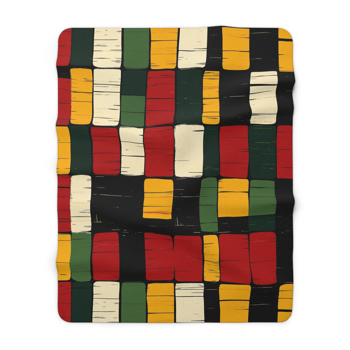 Kente Print Sherpa Fleece Blanket