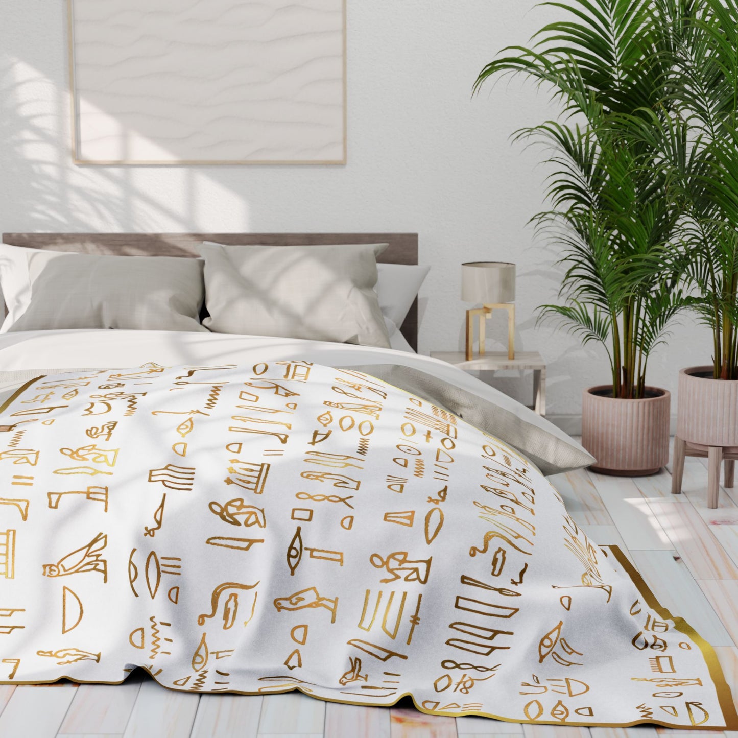 Egyptian Hieroglyphics Arctic Fleece Blanket