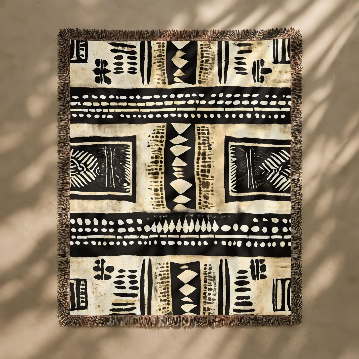 Tribal Stripes Woven Blanket