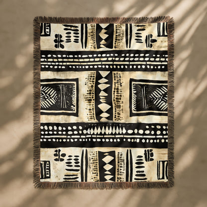 Tribal Stripes Woven Blanket