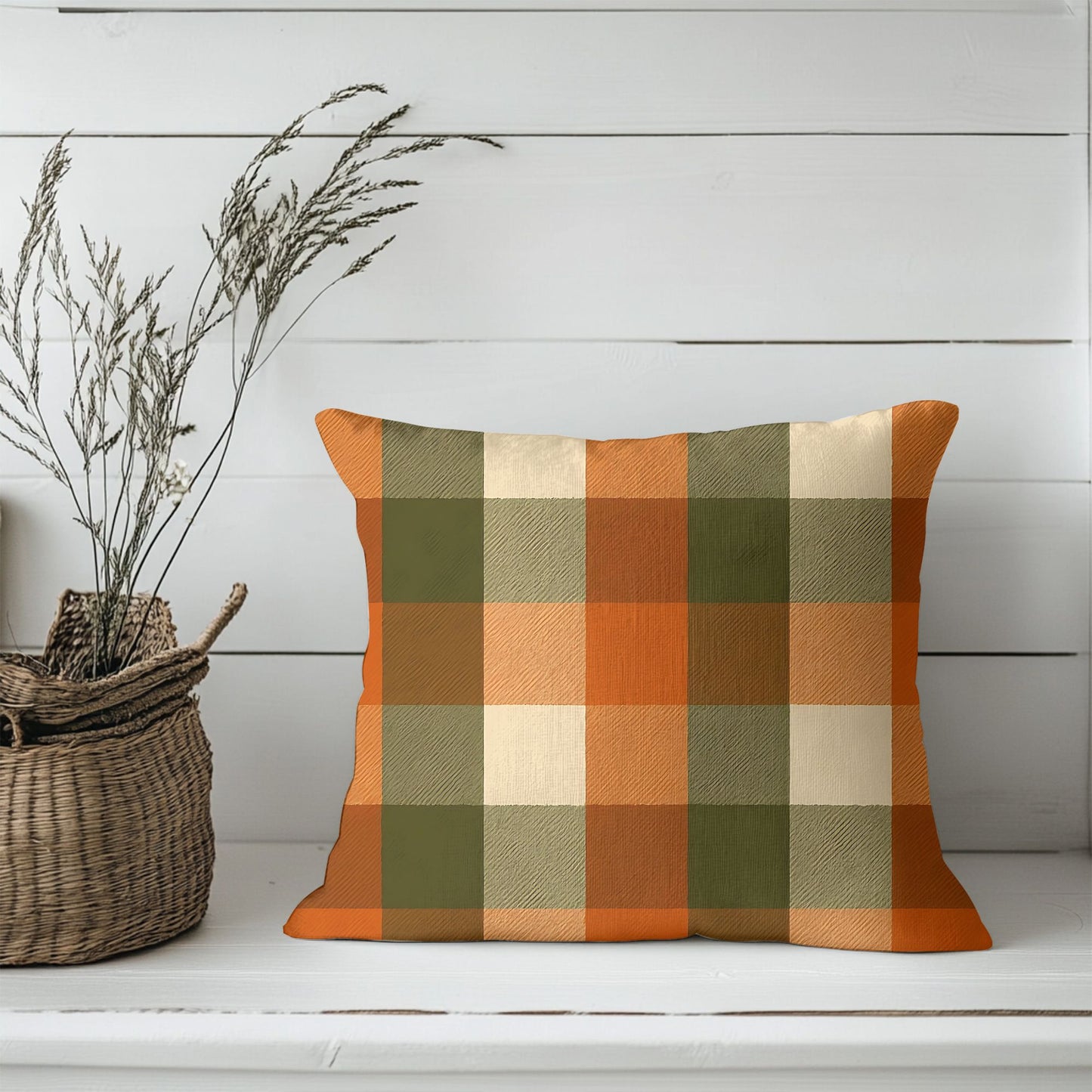 Fall Plaid Pillow Cover