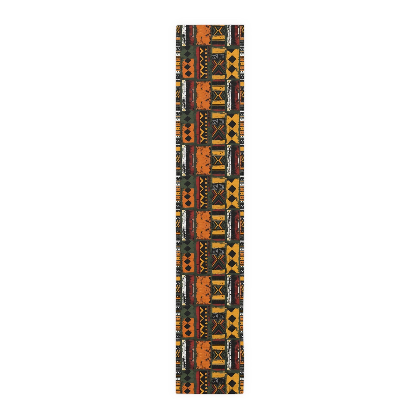 African Art Mudcloth Pattern Table Runner