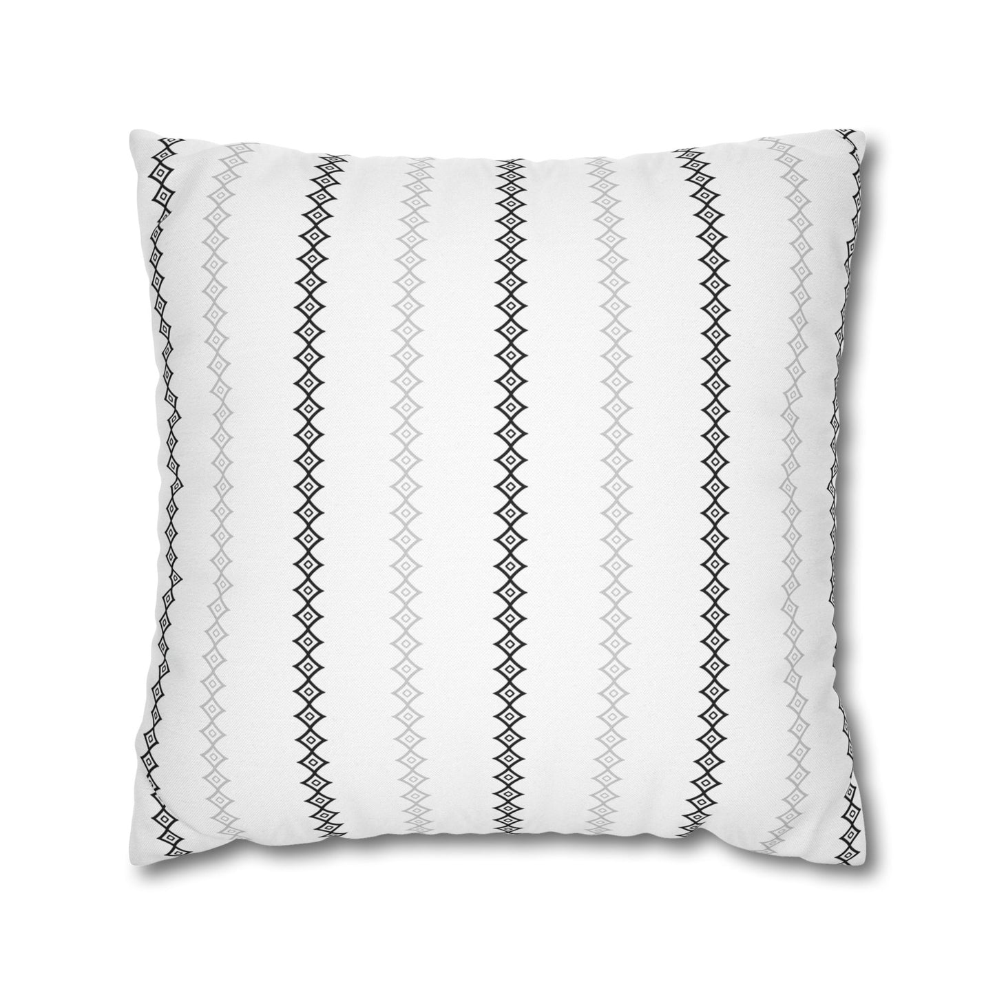 White Mudcloth Print Throw Pillow Cover
