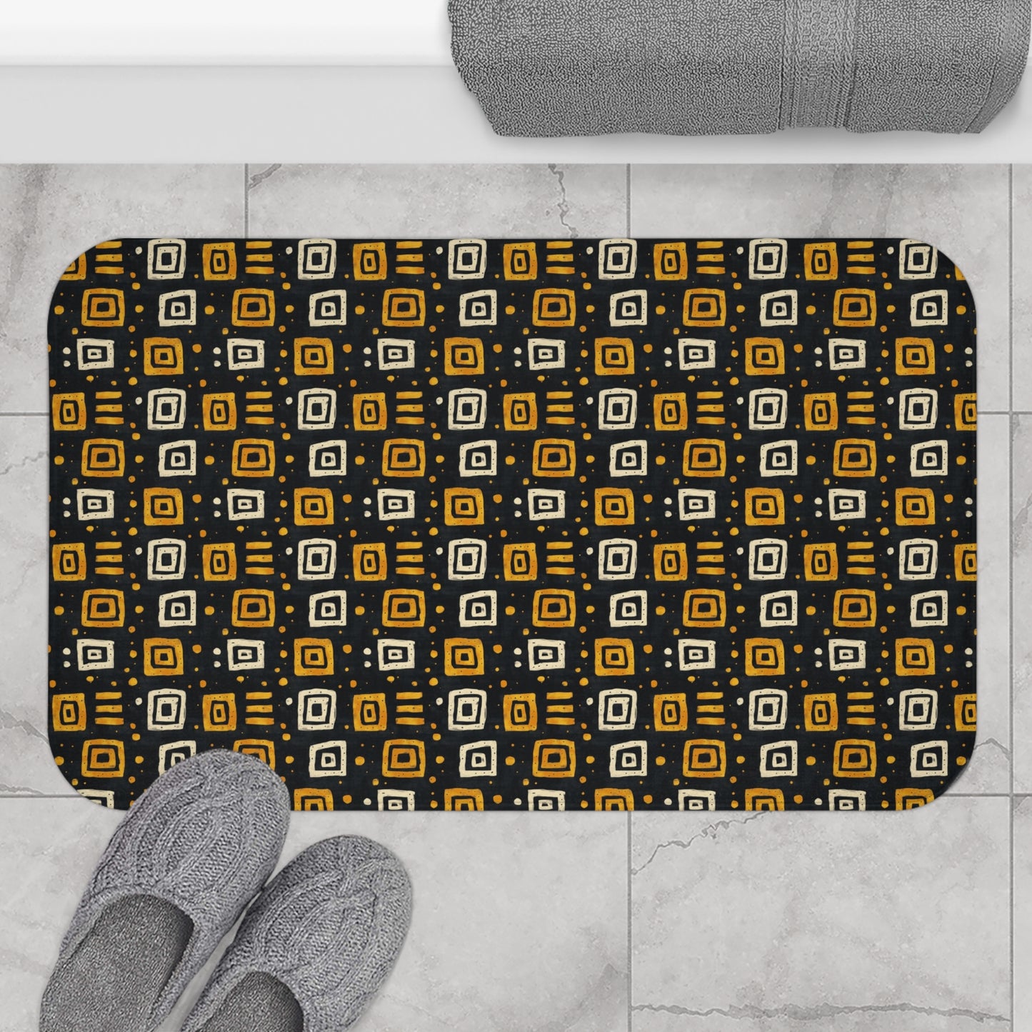 African Tribal Print Bath Mat