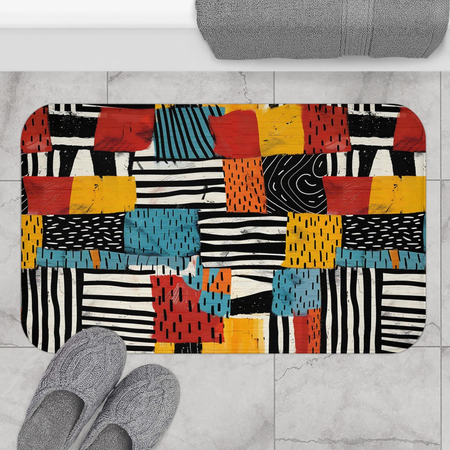Abstract Tribal Bath Mat