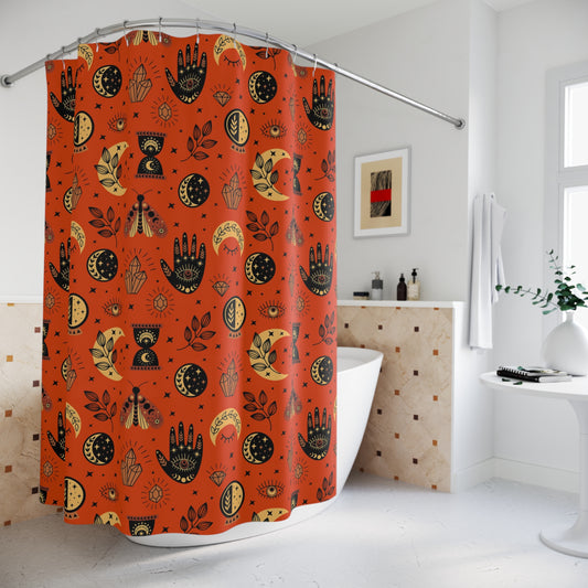 Hamsa Hand Evil Eye Shower Curtain
