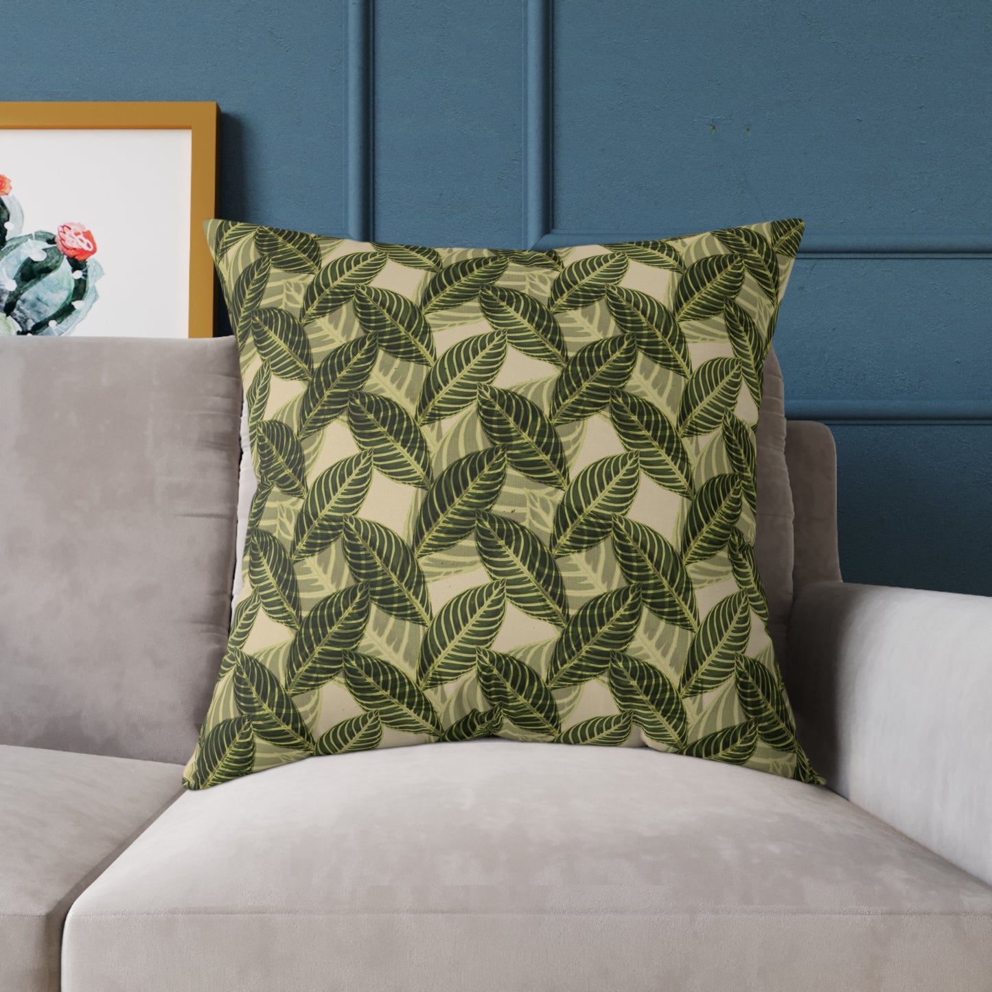 Vintage Leaves Throw Pillow & Cover