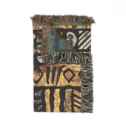 African Tribal Art Woven Blanket