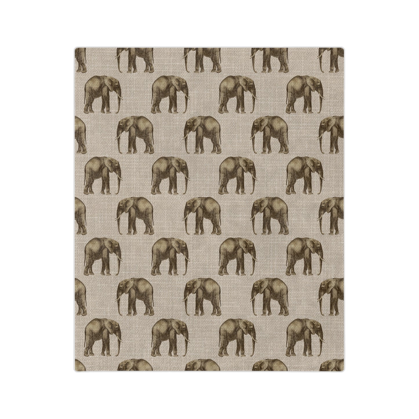 Elephant Velveteen Throw Blanket