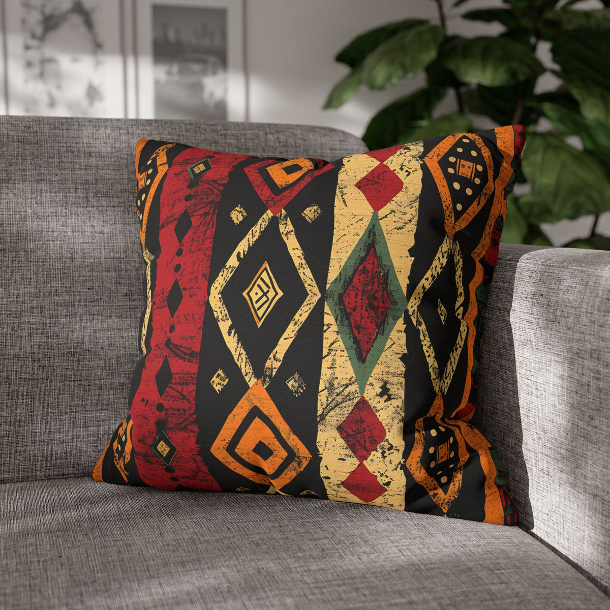 Tribal Geometric Pillow Cover