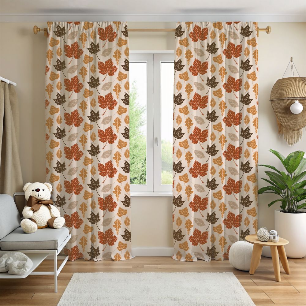 Autumn Leaves Window Curtains