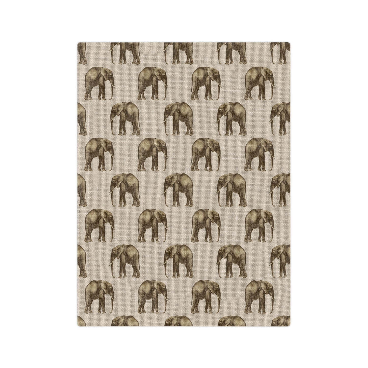 Elephant Velveteen Throw Blanket