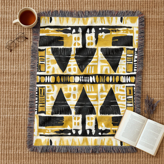 Tribal African Pattern Woven Blanket