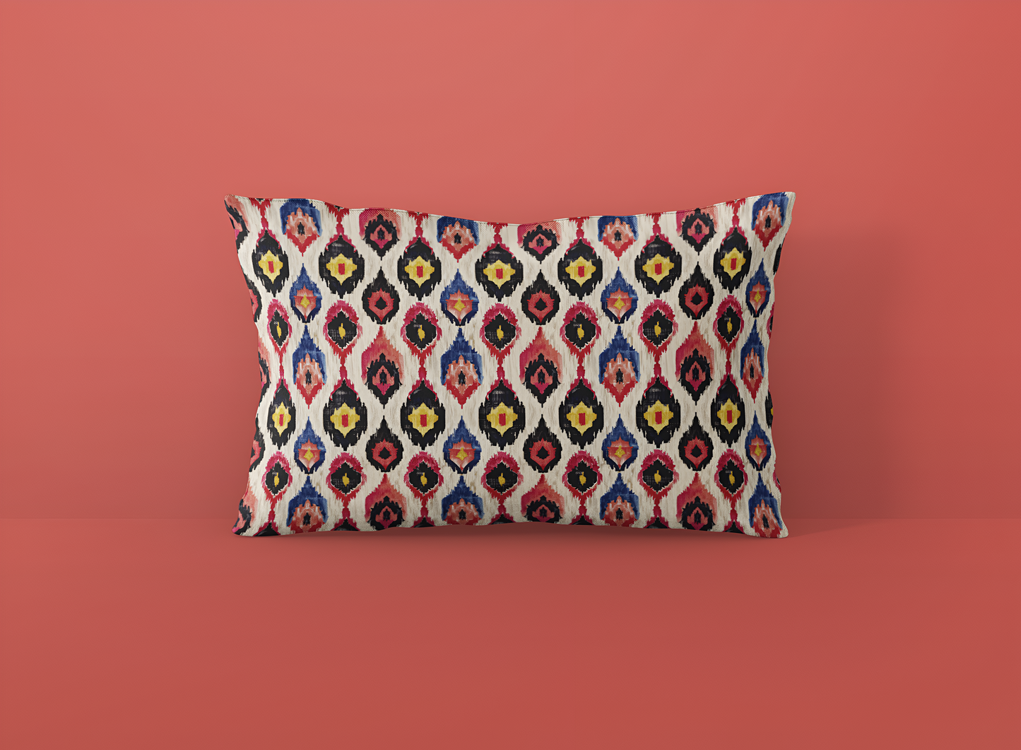 Ethnic Abstract Ikat Pattern Pillow Case