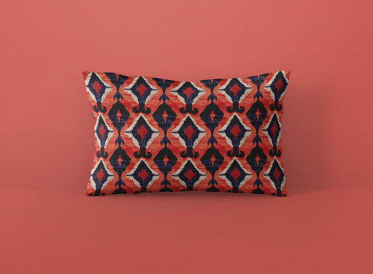 Abstract Ikat Pattern Pillowcase