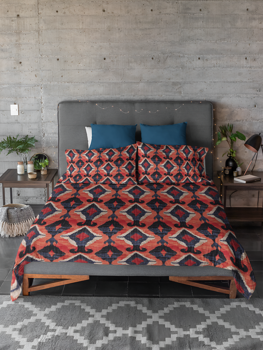 Abstract Ikat Pattern Duvet Cover