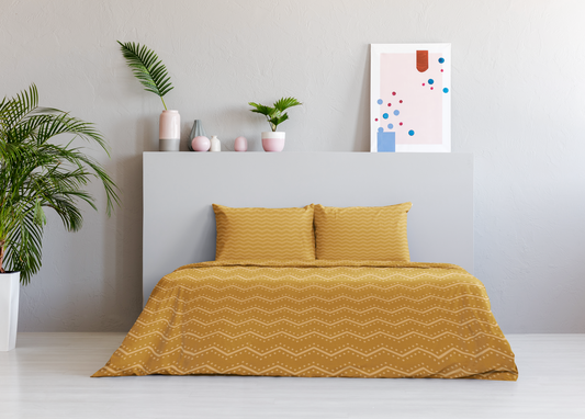 Zig Zag Pattern Microfiber Duvet Cover