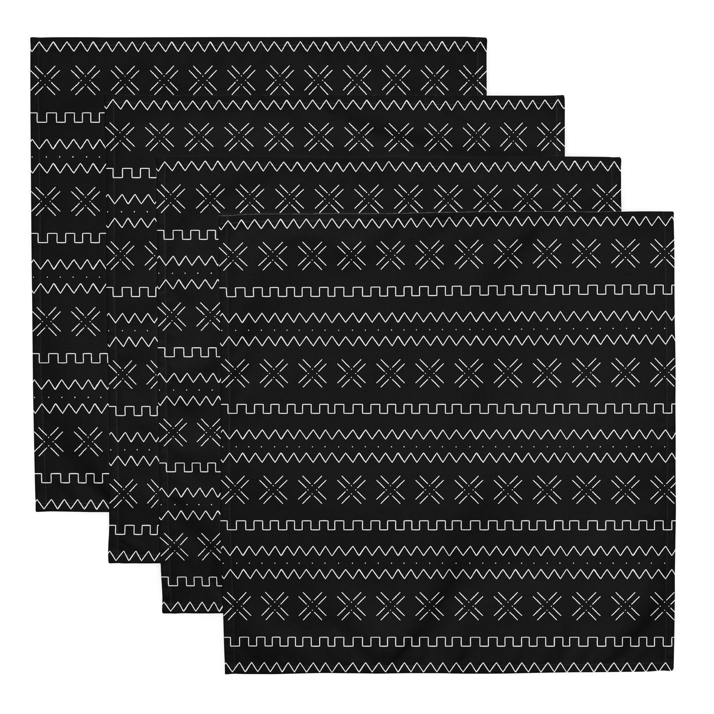 Geometric Mudcloth Napkins Set of 4