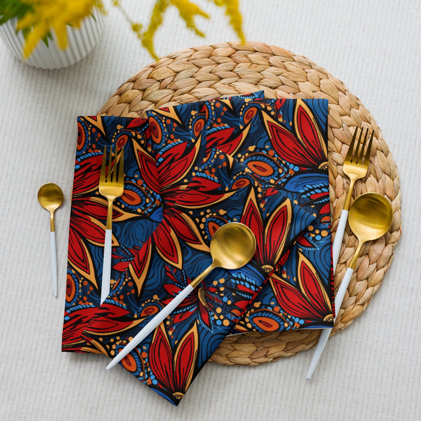 African Floral Napkins, Set of 4