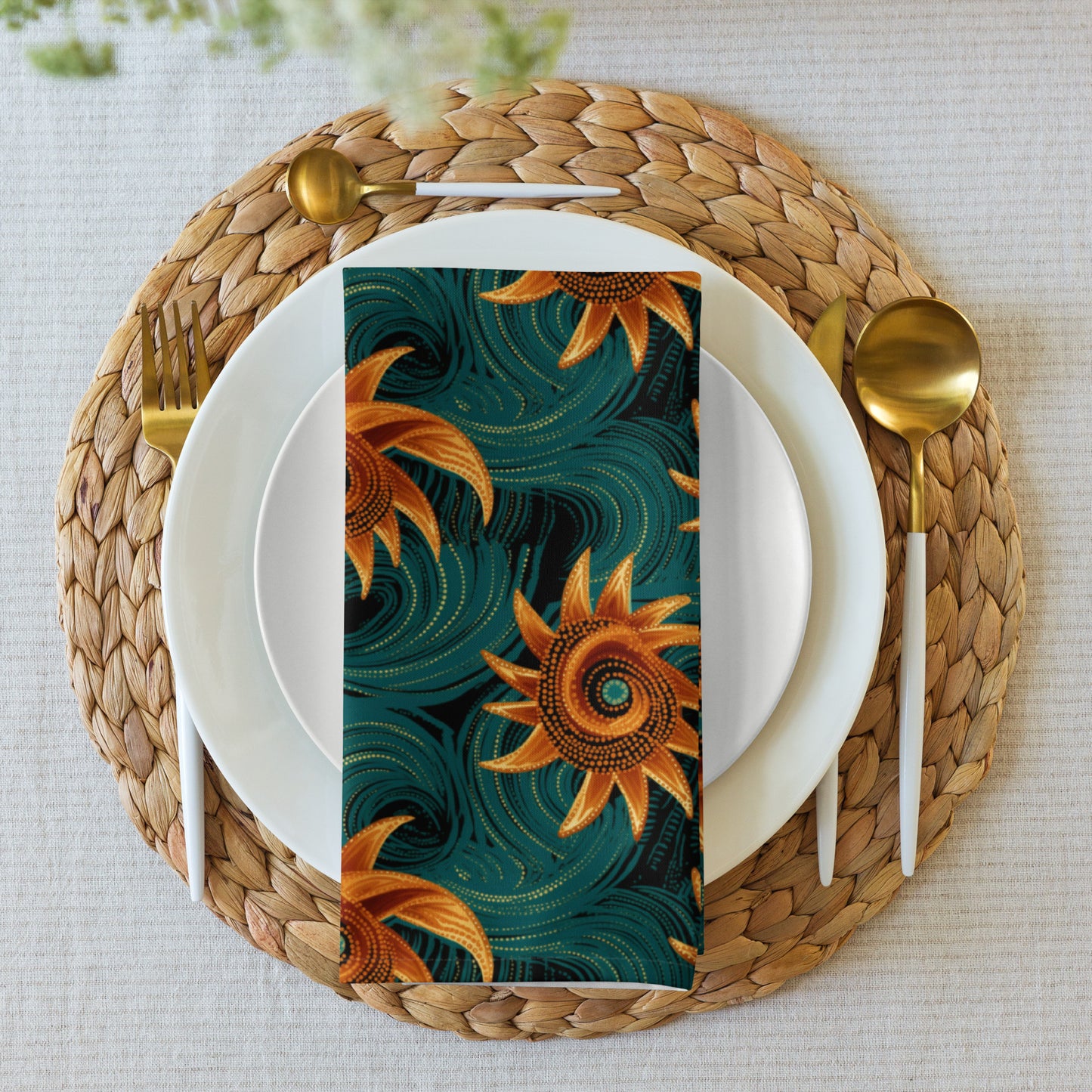 Mudcloth Table Linens Napkins Set