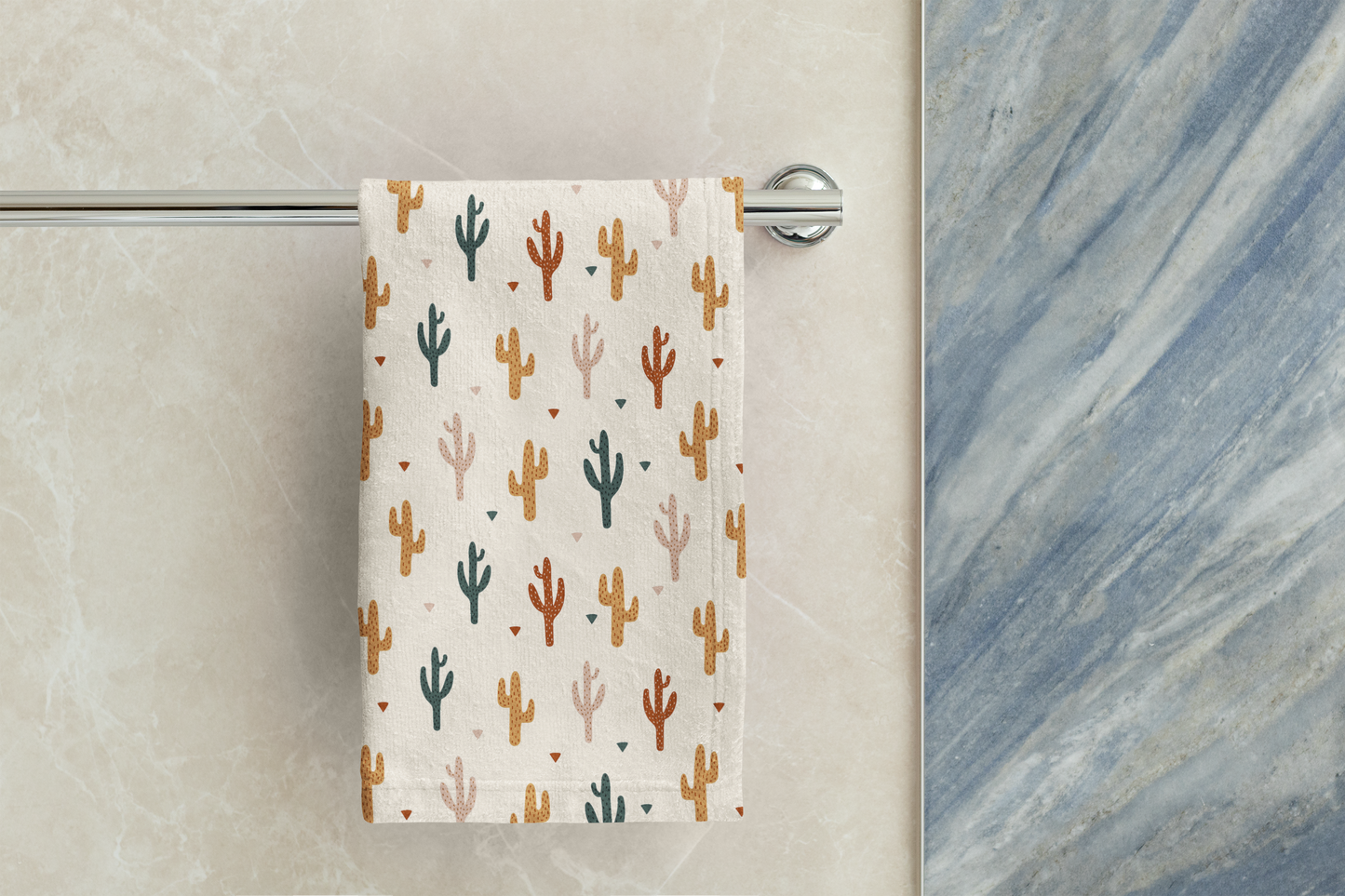 Cactus Print Hand Towel