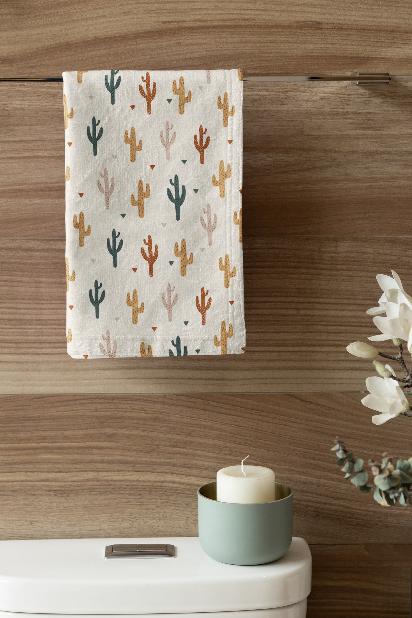 Cactus Print Hand Towel