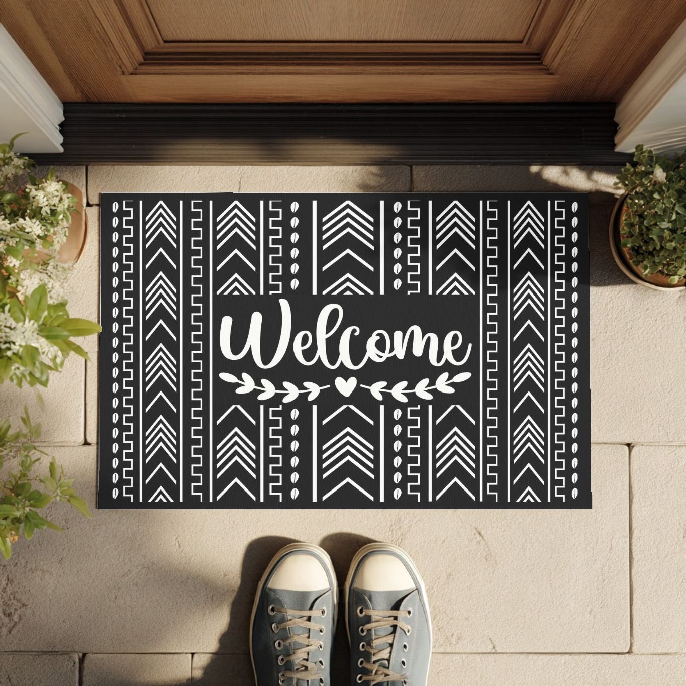 Boho Mudcloth Welcome Mat