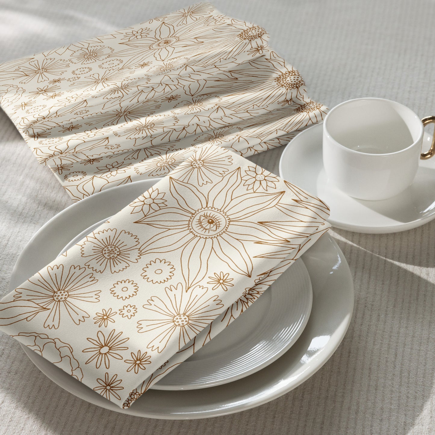 Boho Floral Napkins, 4-set