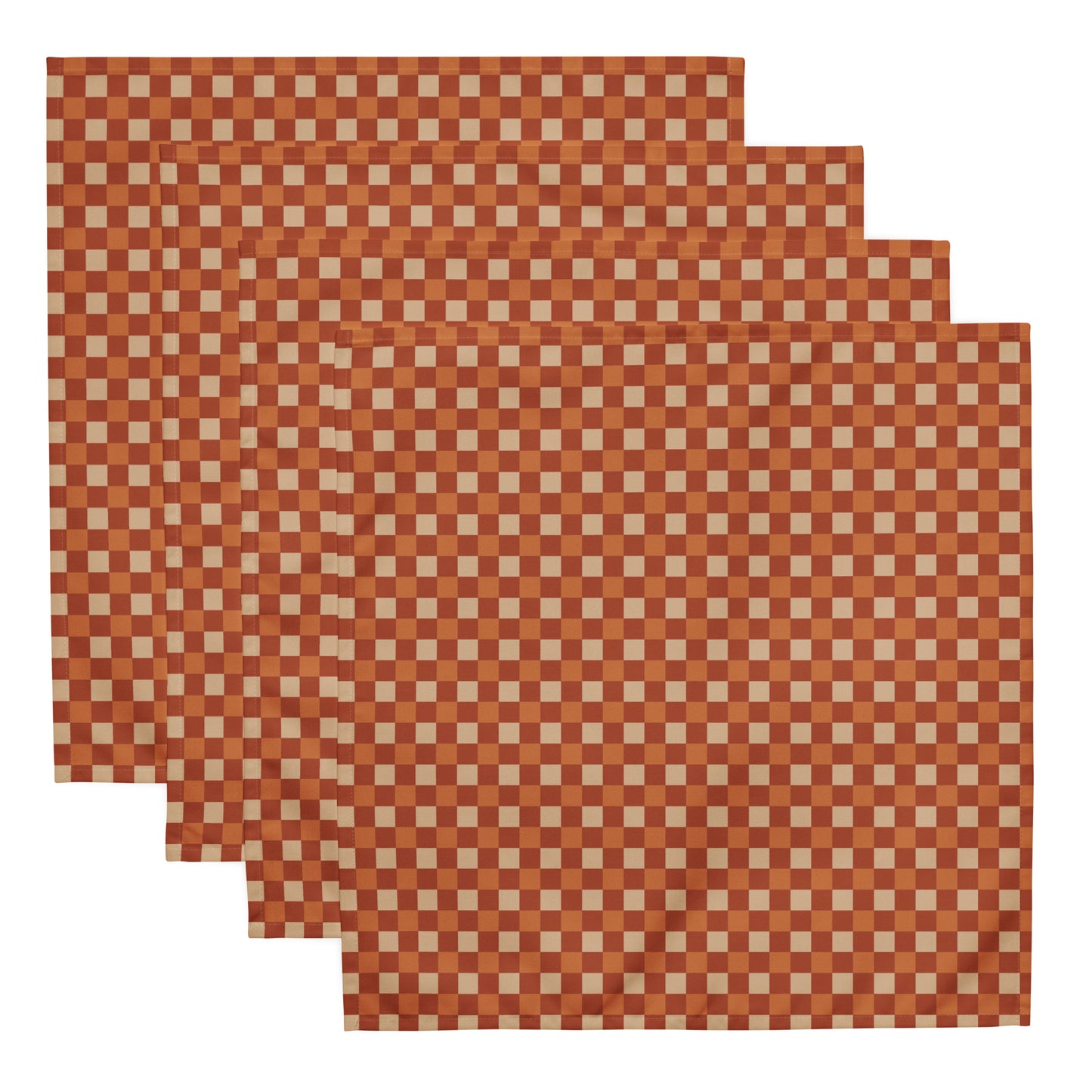 Rustic Checkered Napkins Set
