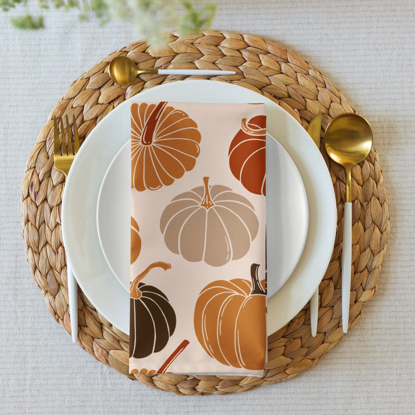 Harvest Pumpkins Napkins Set of 4