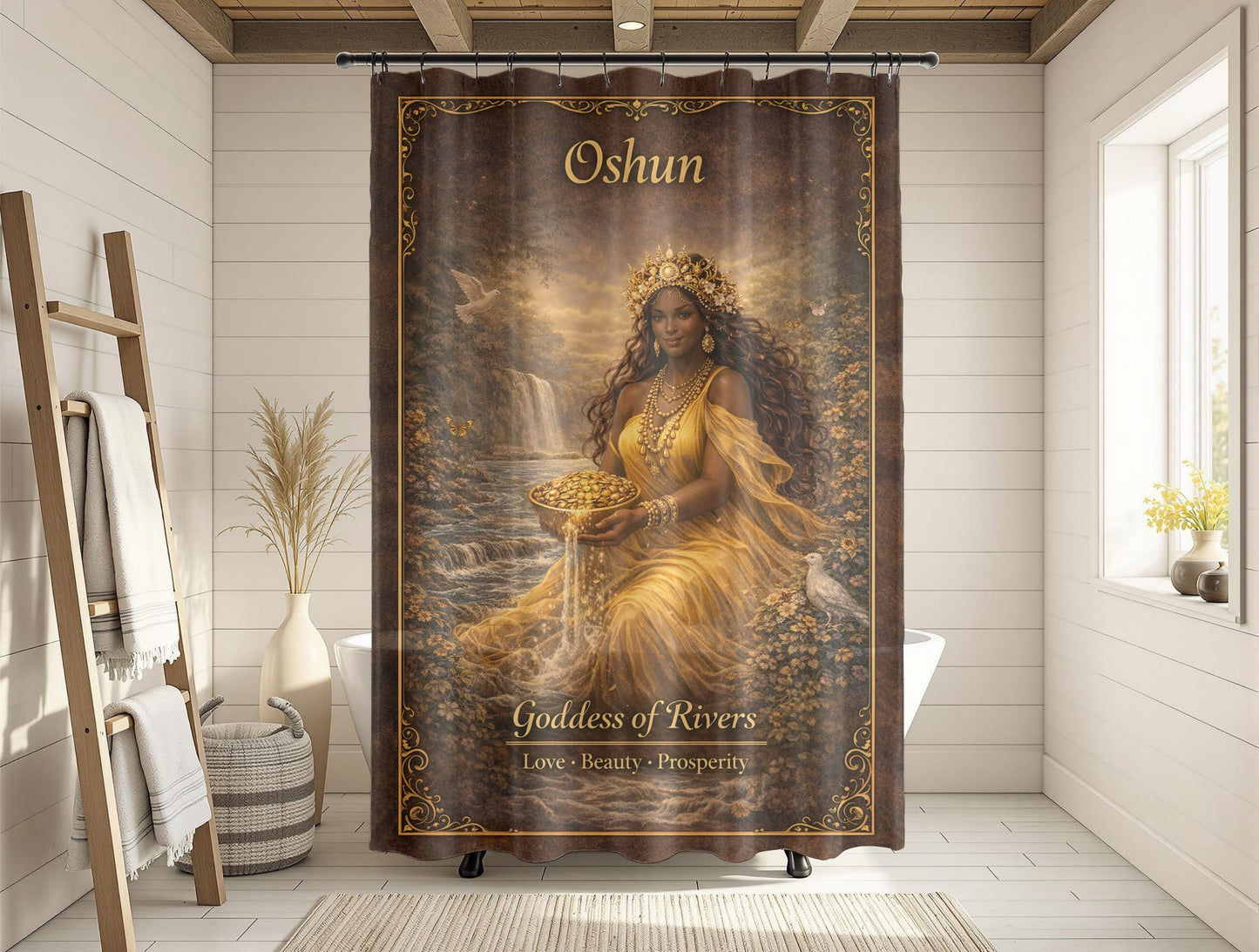 Oshun Goddess of Rivers Shower Curtain